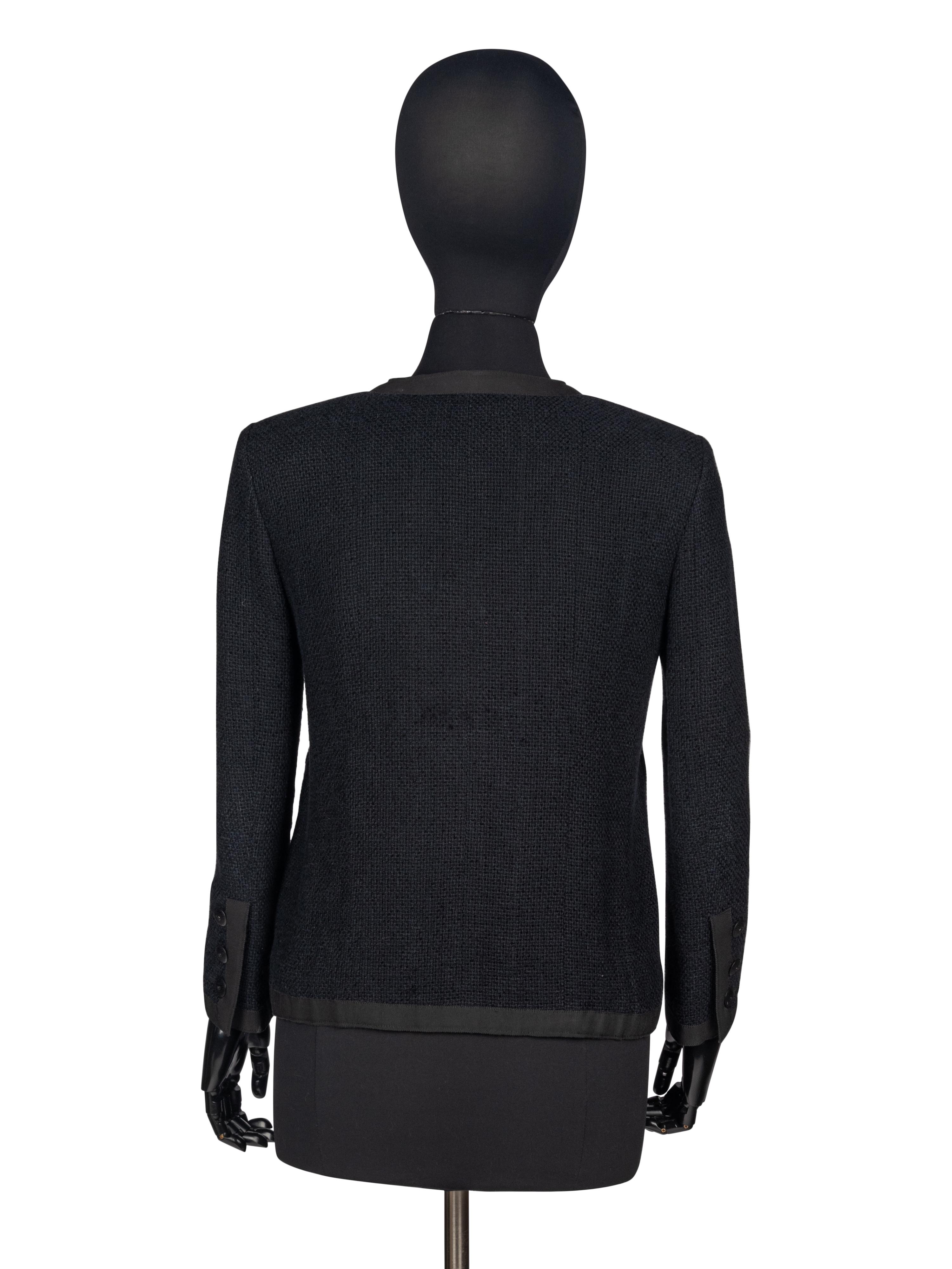 CHANEL BLACK TWEED JACKET