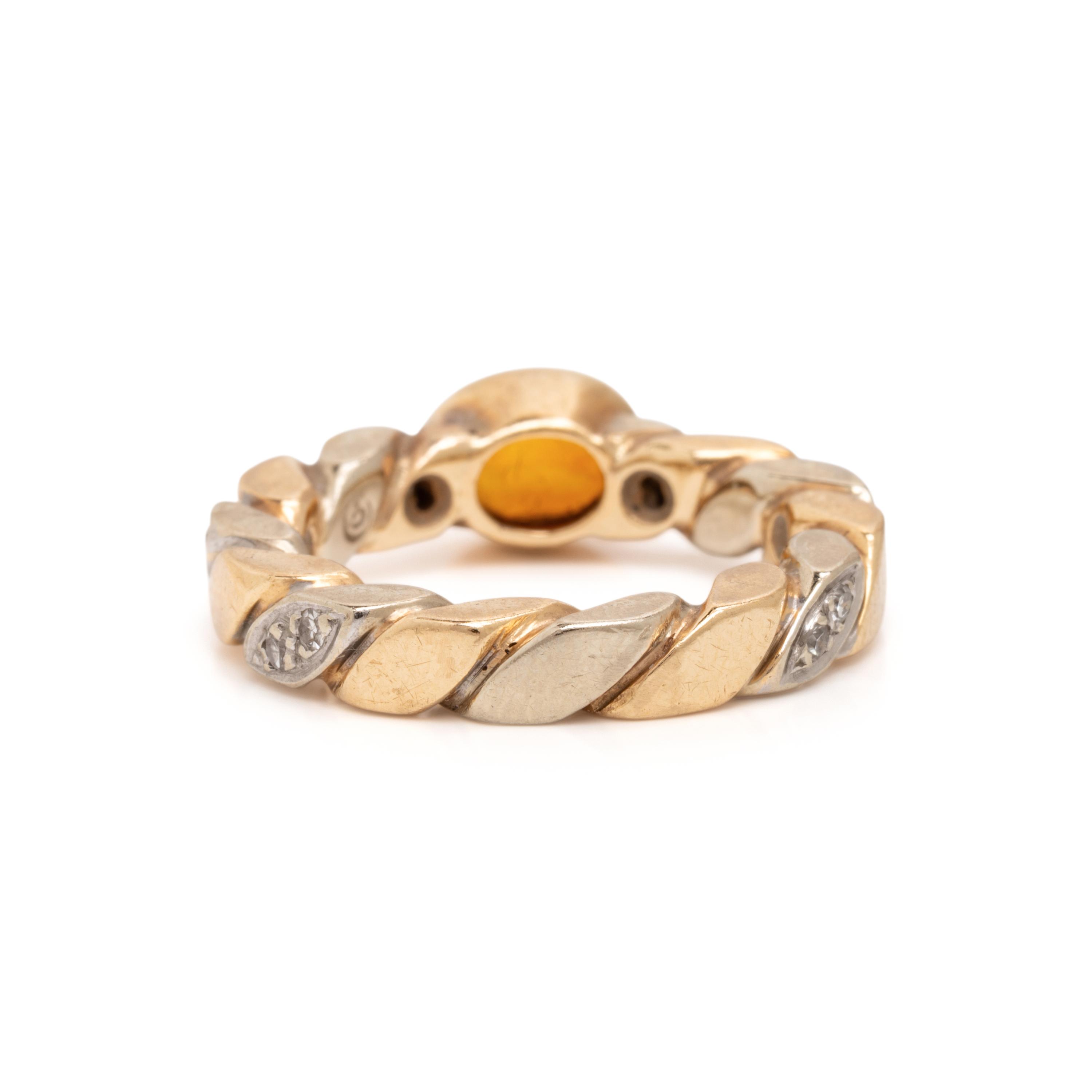 Set of Three Multigem and Bicolor Gold Rings