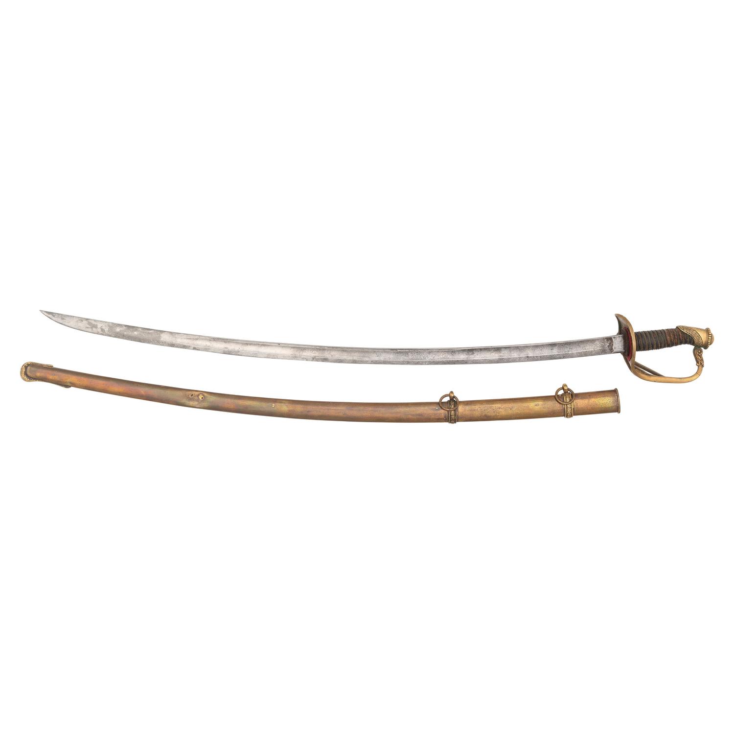Imported 1840 Type Heavy Cavalry Officers Saber Presented to Lt. James Bradley - 131st NY Volunteers