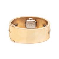 LUCIEN PEDRE, PLATINUM AND YELLOW GOLD BANGLE BRACELET WATCH