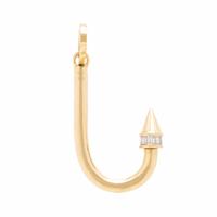 Adina Reyter, Yellow Gold and Diamond Fish Hook Pendant
