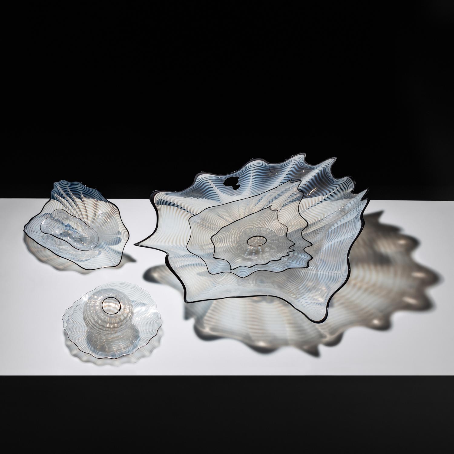 Eight-Piece Cloud White Seafoam Set with Black Lip Wraps, 1993