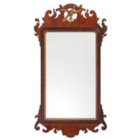 A Chippendale Parcel-Gilt Mahogany Looking Glass