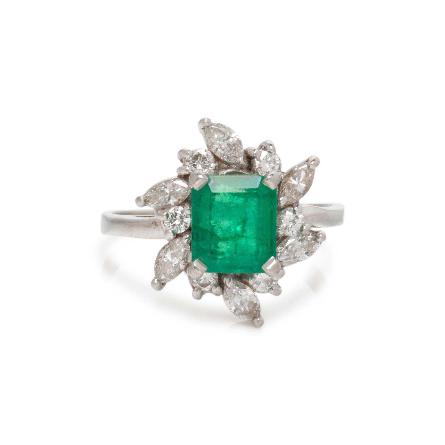 EMERALD AND DIAMOND RING