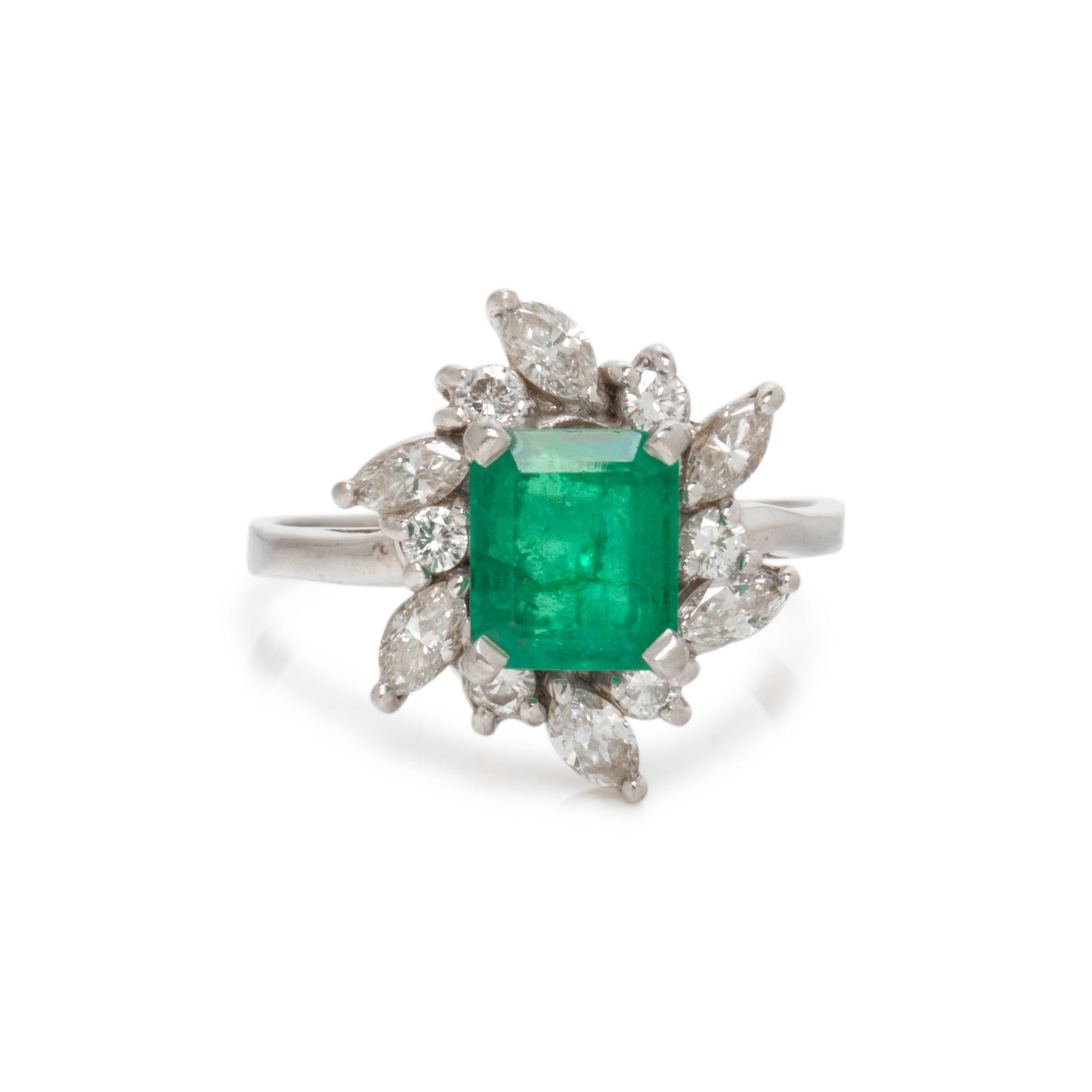EMERALD AND DIAMOND RING