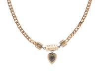 VICTORIAN, YELLOW GOLD MOURNING NECKLACE AND DIAMOND BANGLE BRACELET
