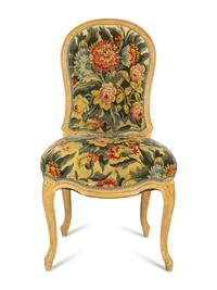 A Set of Eight Louis XV Style Painted Dining Chairs