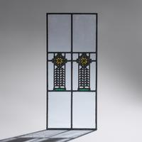 Window with cast quatrefoil medallion