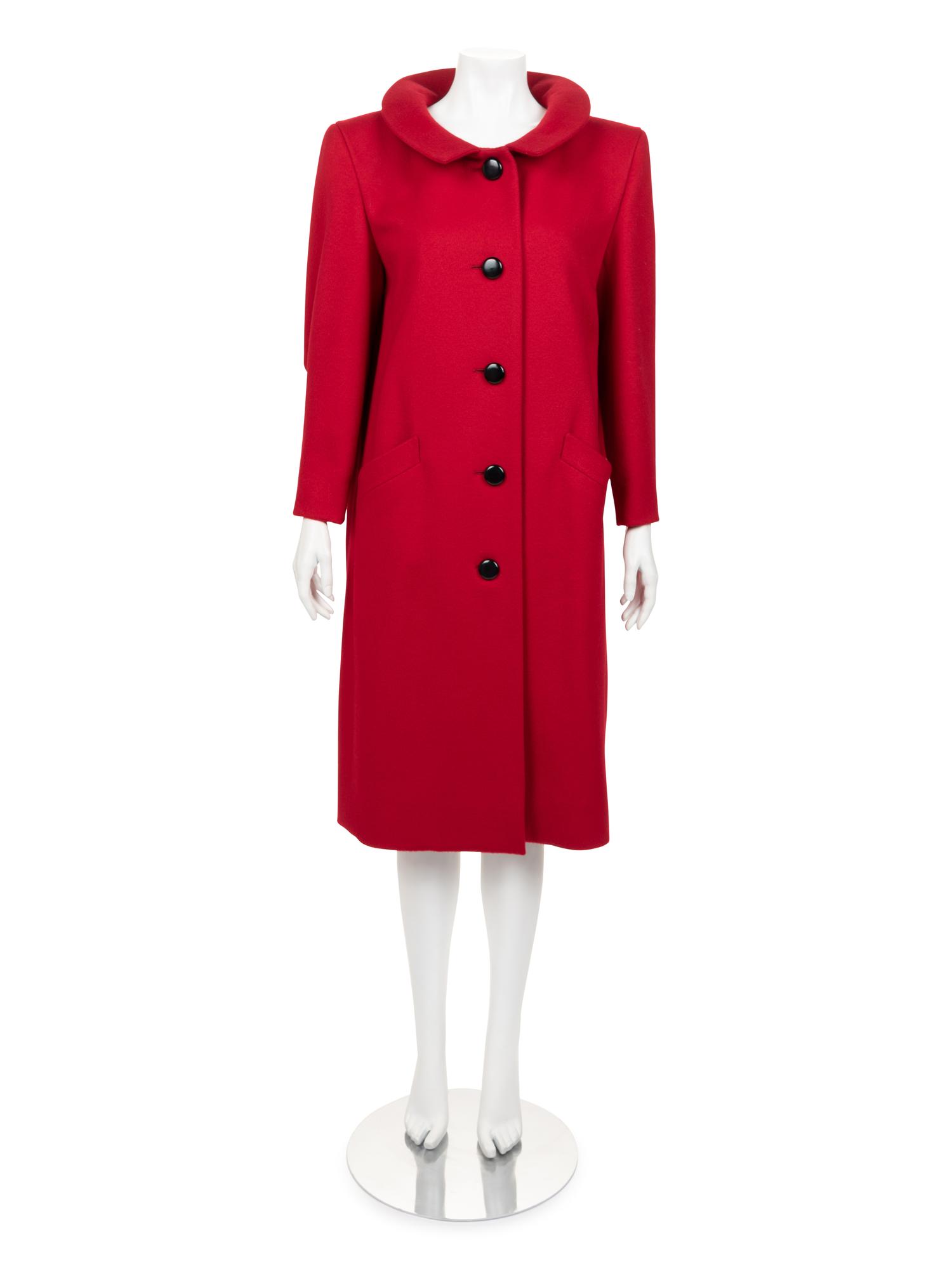 Pierre Cardin Haute Couture Draped Back Panel Coat, Fall/Winter 1980