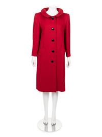 Pierre Cardin Haute Couture Draped Back Panel Coat, Fall/Winter 1980