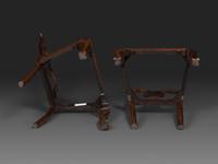 A Pair of Queen Anne Carved Walnut Trifid Foot Side Chairs
