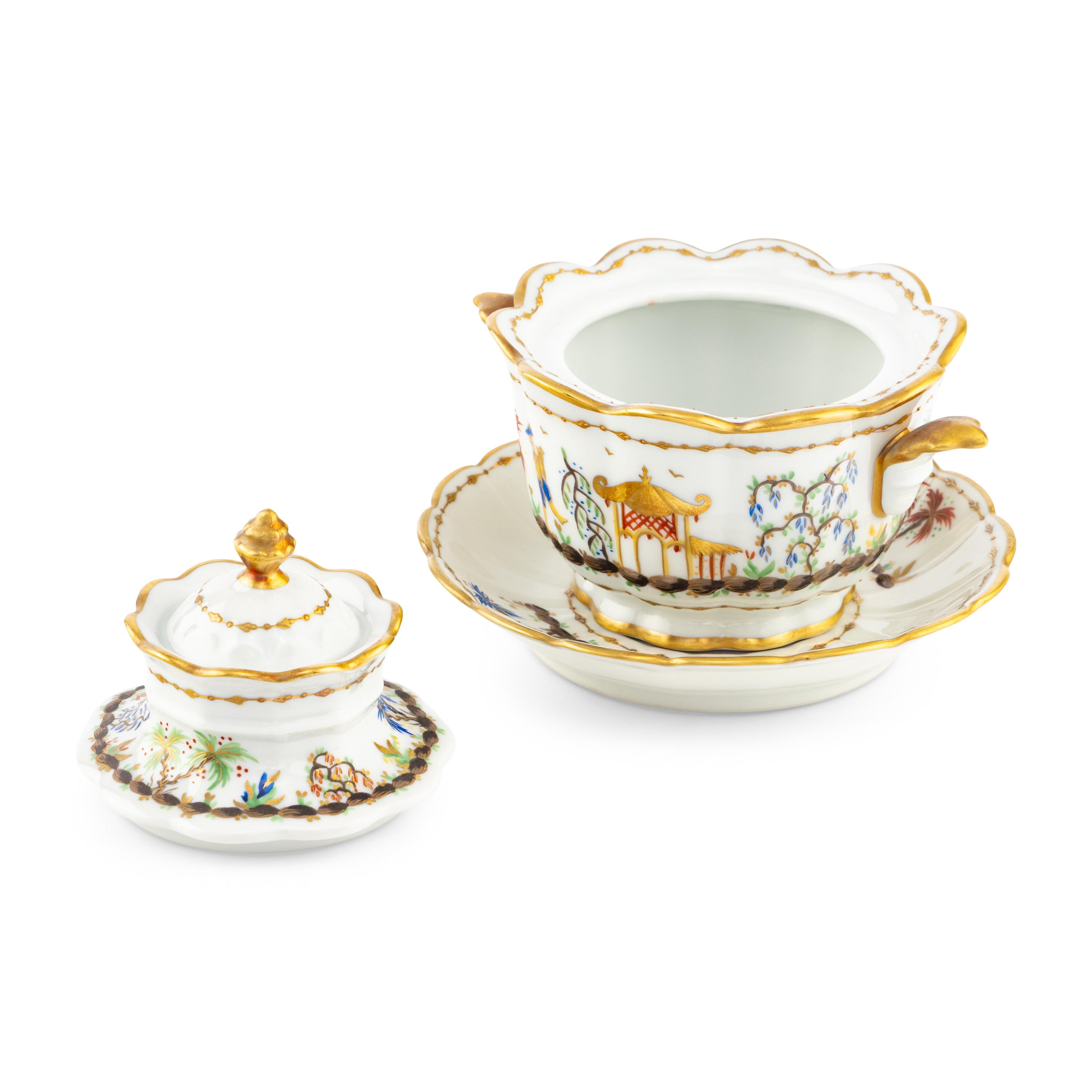 A Le Tallec for Tiffany and Co. Cirque Chinoise Covered Sugar and Underplate