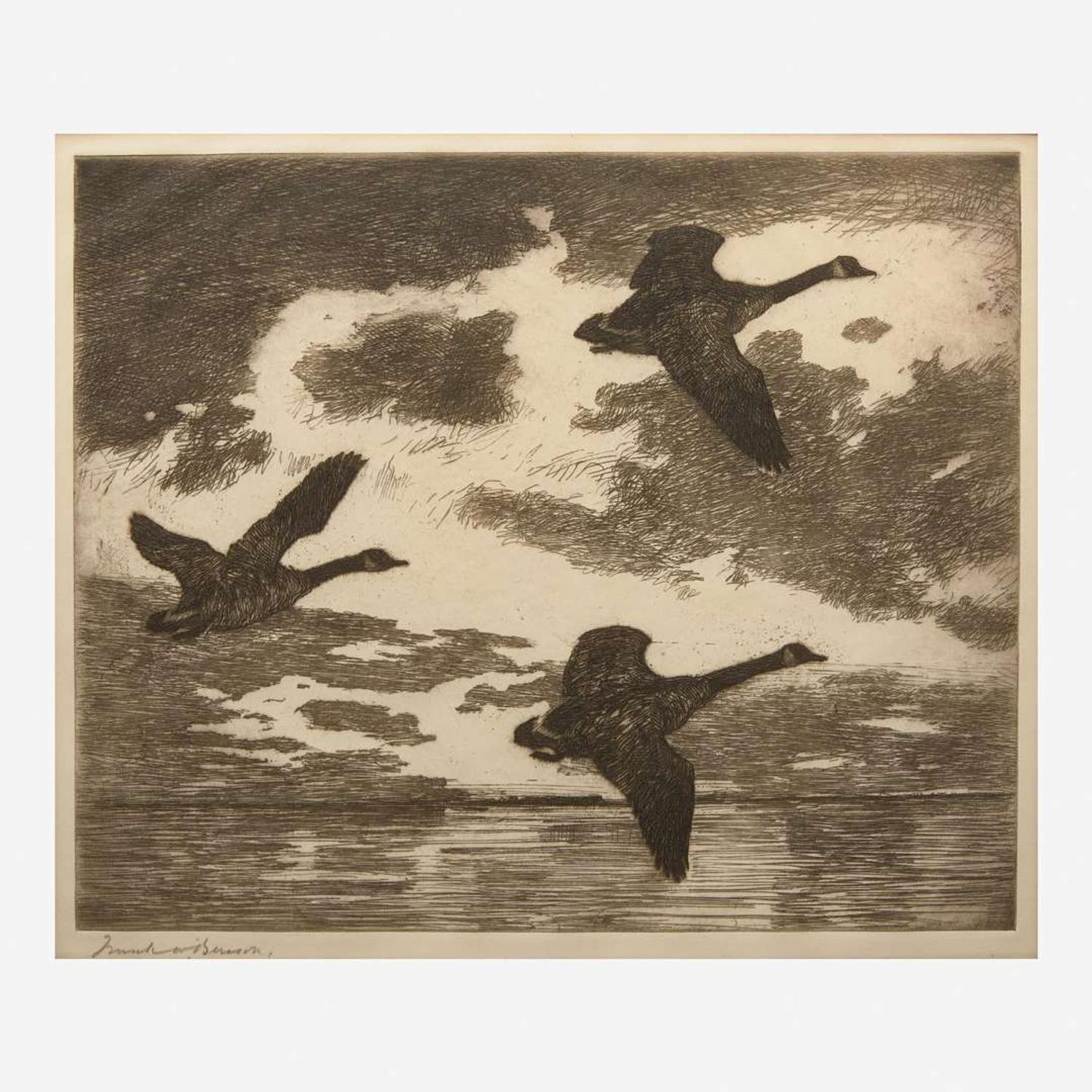 Frank Weston Benson (American, 1862–1951) Group of Four Sporting Scenes