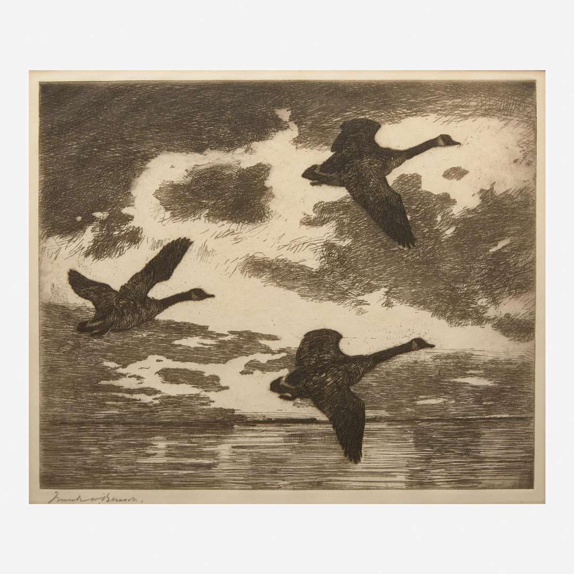 Frank Weston Benson (American, 1862–1951) Group of Four Sporting Scenes
