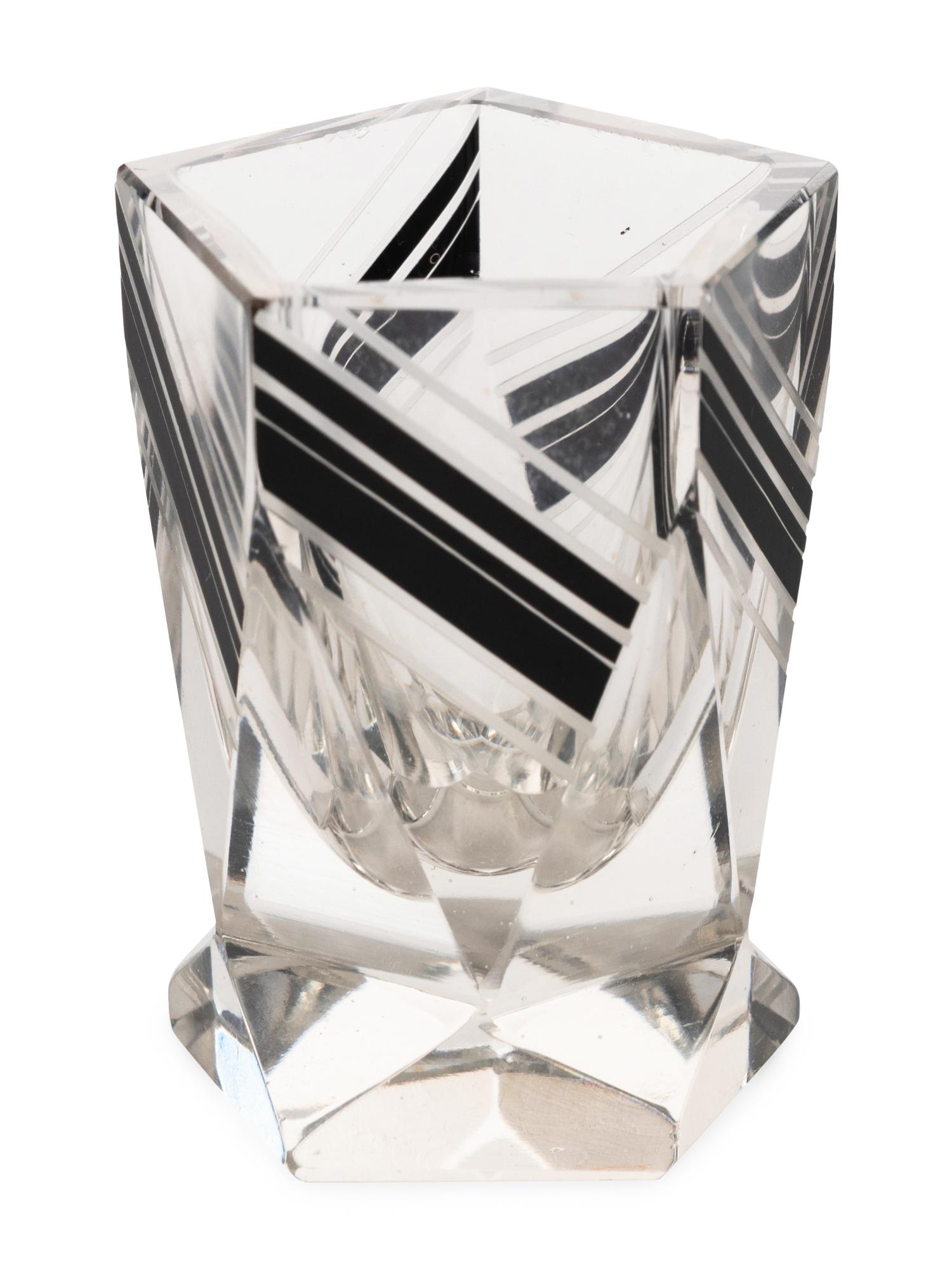 A Karl Palda Cut Glass Liquor Service