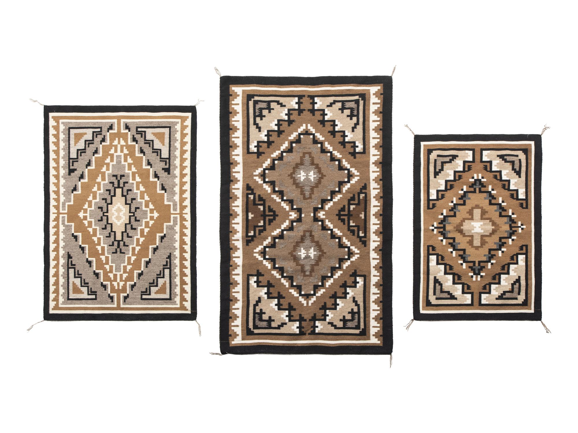 Navajo Two Grey Hills Weavings / Rugs
