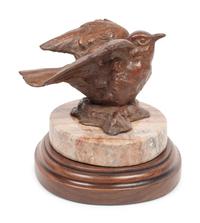 Two Sculptures: Winter Bird, edition 1/100, together with unmarked bird bronze