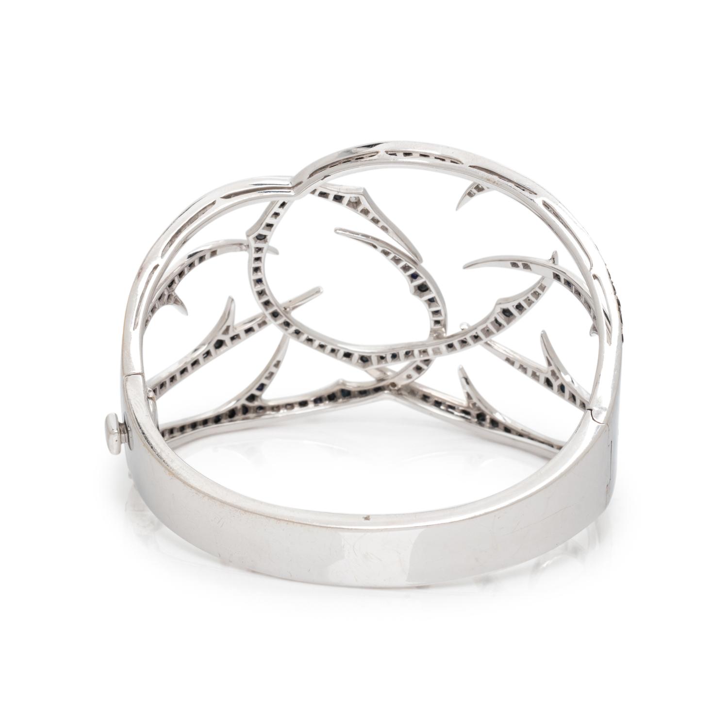 STEPHEN WEBSTER, DIAMOND AND SAPPHIRE 'THORN CUFF' BRACELET