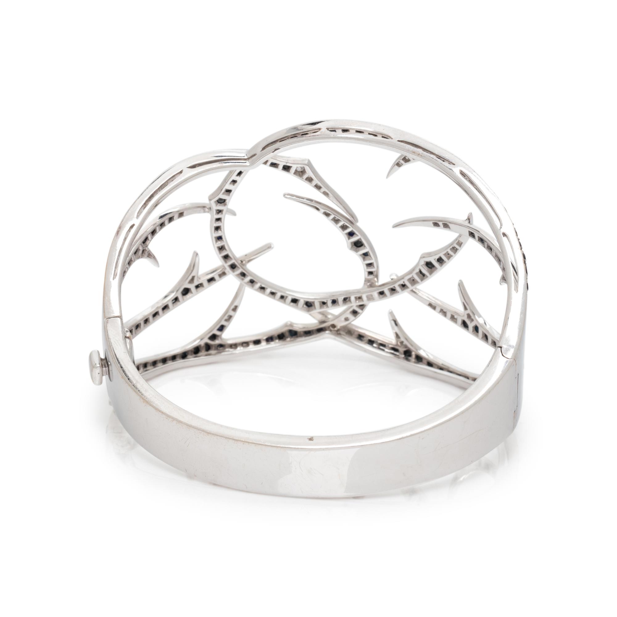 STEPHEN WEBSTER, DIAMOND AND SAPPHIRE 'THORN CUFF' BRACELET