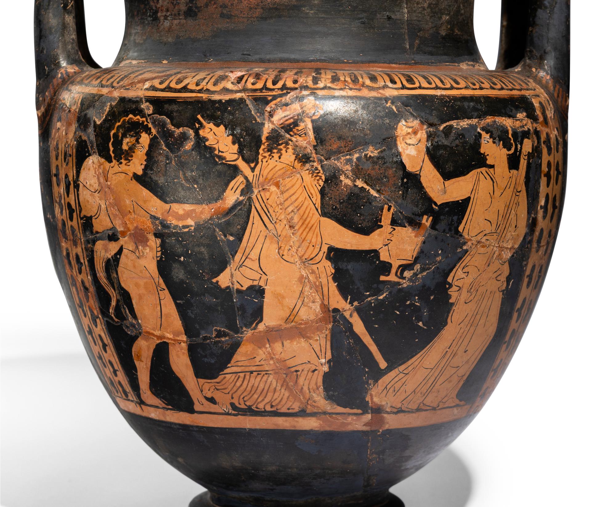 An Attic Red‑Figured Column‑Krater with Dionysiac Scenes