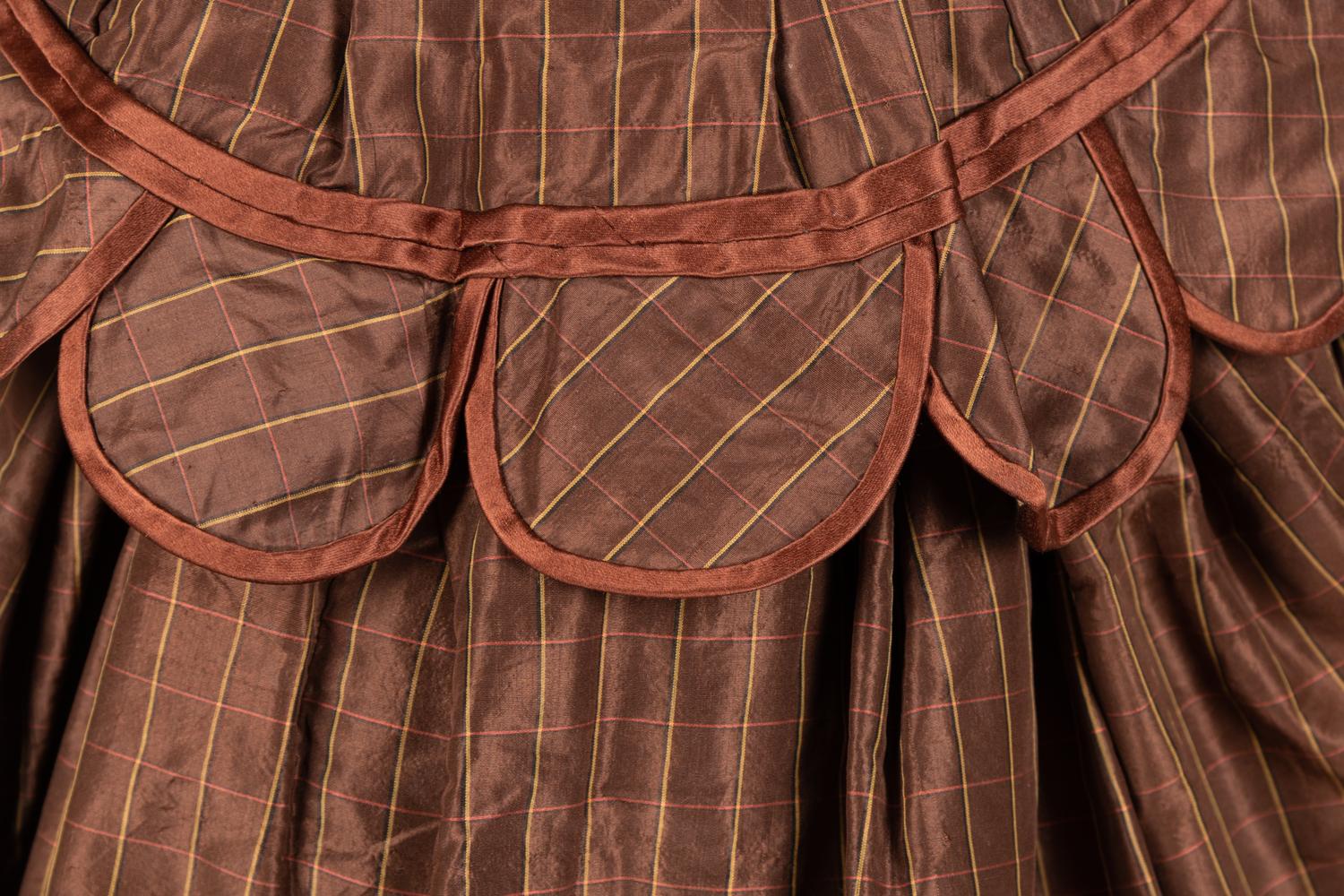 Silk Taffeta Two-Piece Dress, 1878