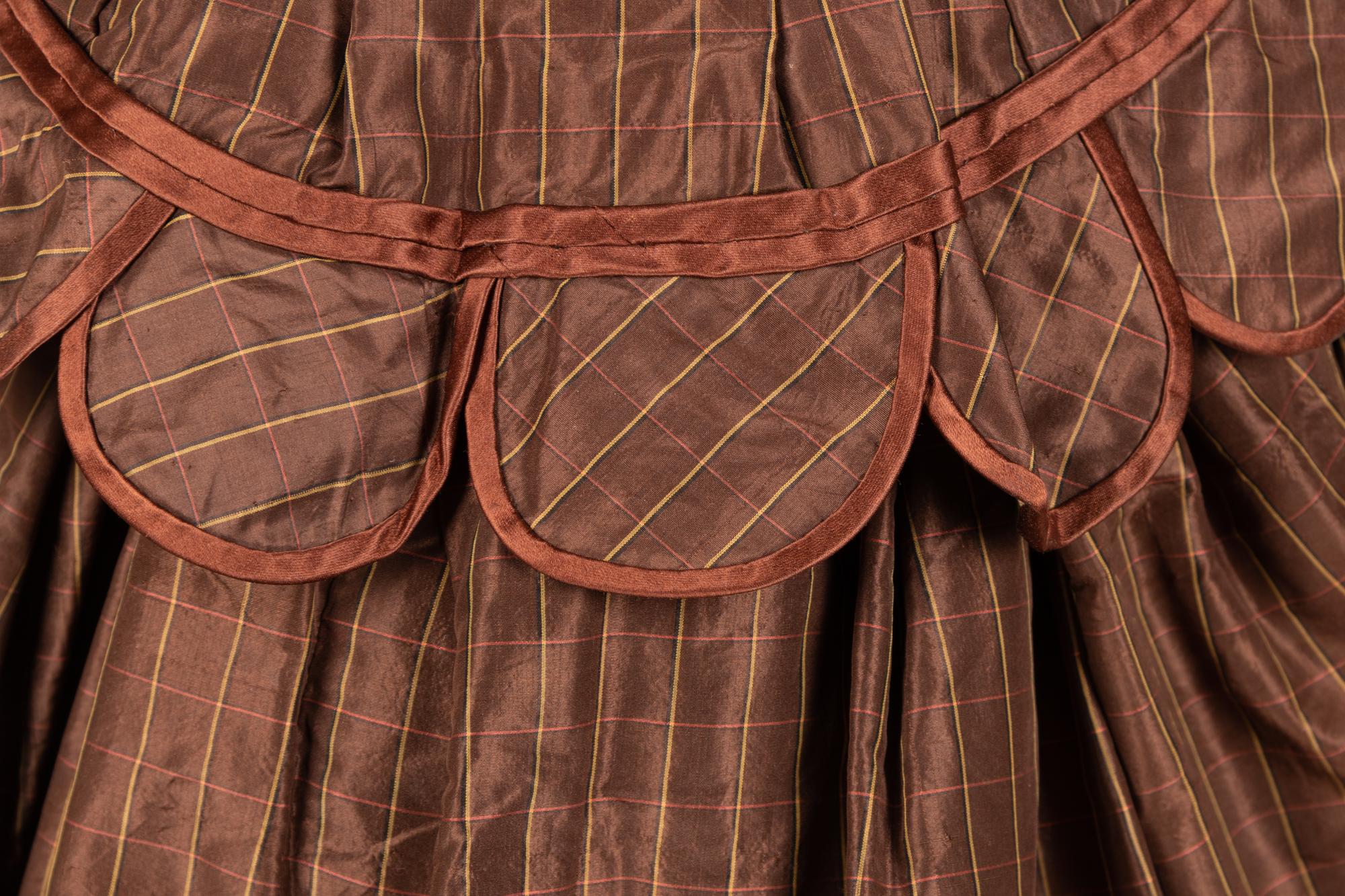 Silk Taffeta Two-Piece Dress, 1878