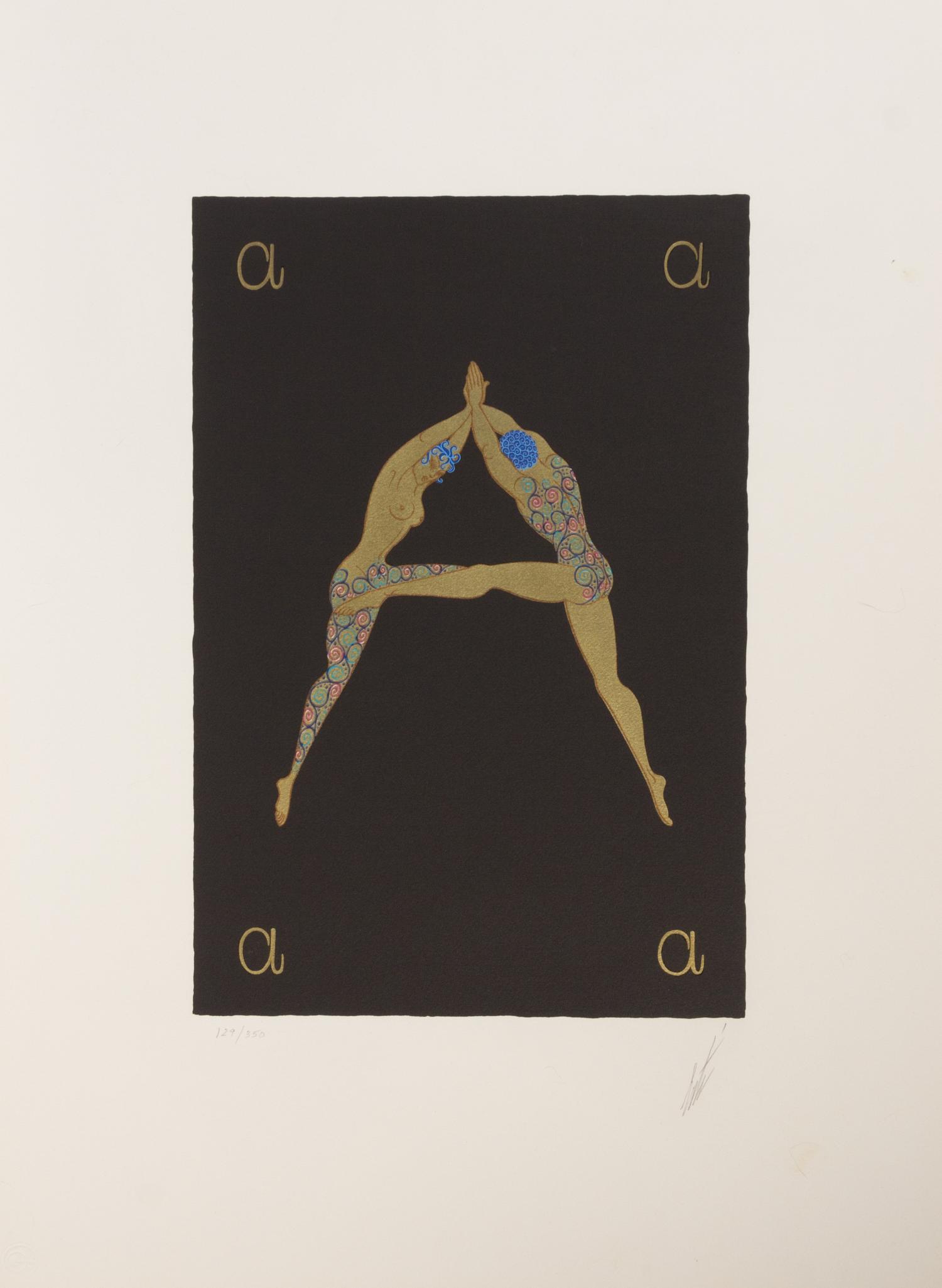 Erte (Romain de Tirtoff), (French, 1892-1990), a complete Alphabet Suite, 1976 comprising 26 individual letters and one title page, 27