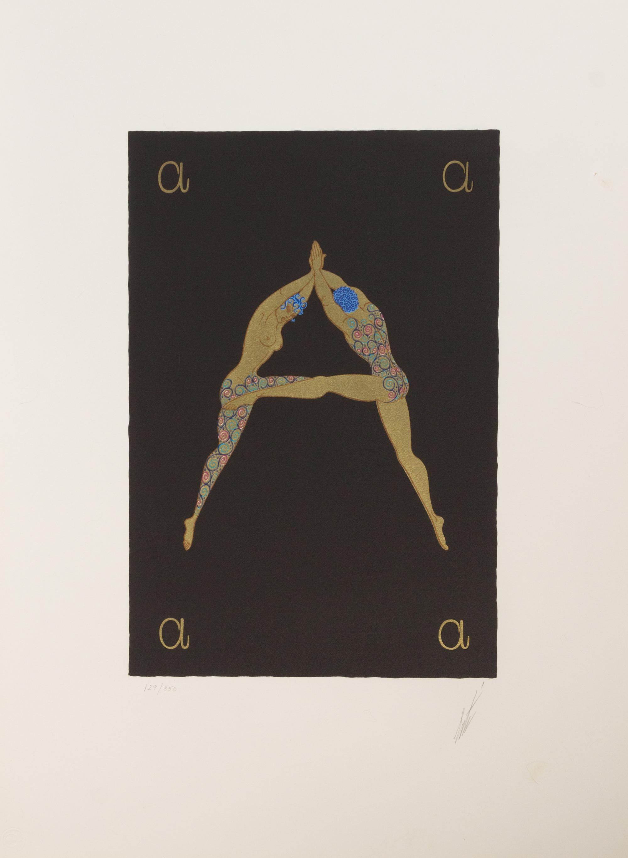 Erte (Romain de Tirtoff), (French, 1892-1990), a complete Alphabet Suite, 1976 comprising 26 individual letters and one title page, 27