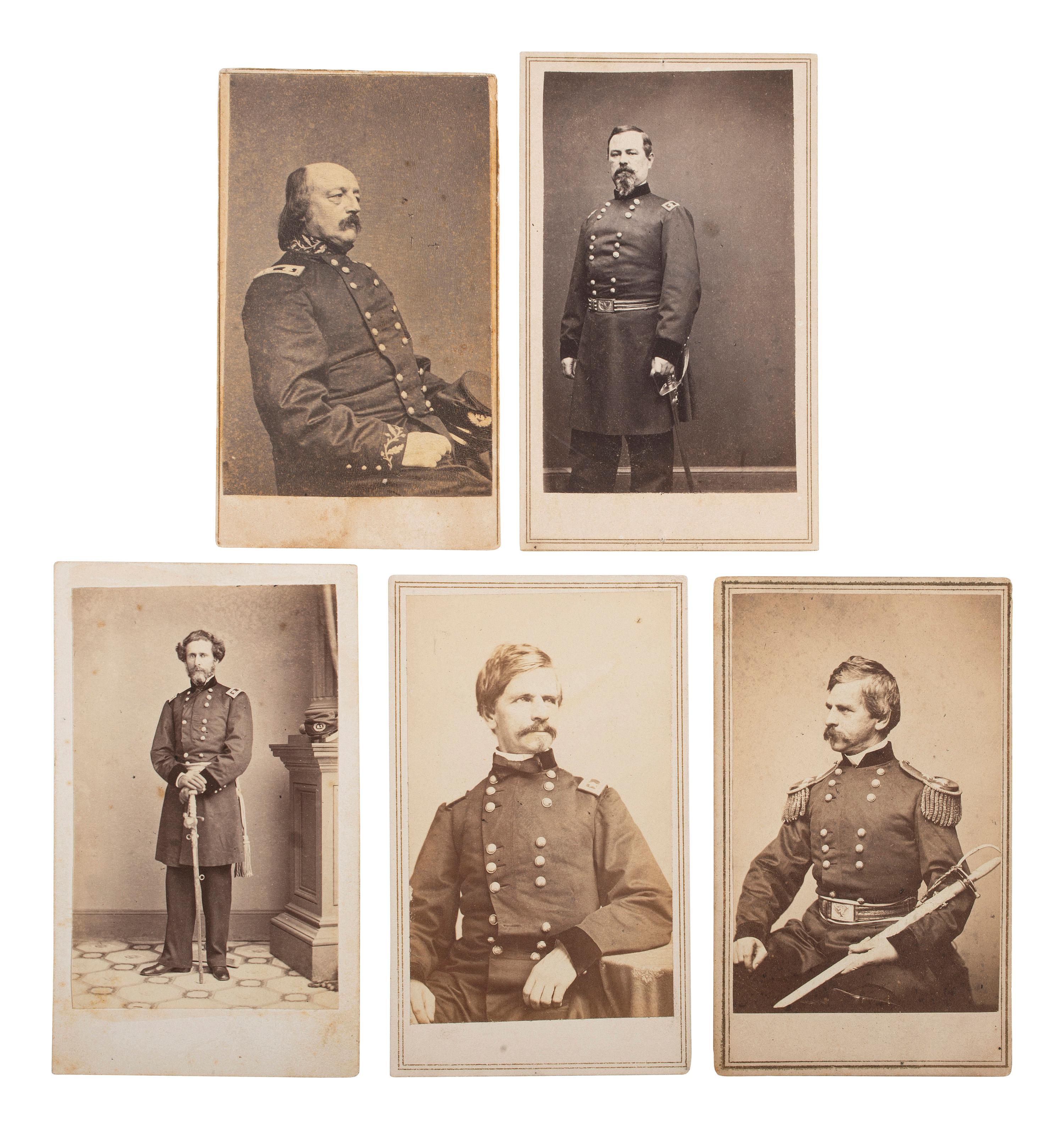 [CIVIL WAR - TRANS-MISSISSIPPI THEATER]. A group of 10 CDVs of Union generals including Banks, Curtis, Fremont, and Schofield.