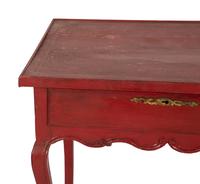 A Louis XV Provincial Style Red Painted Side Table