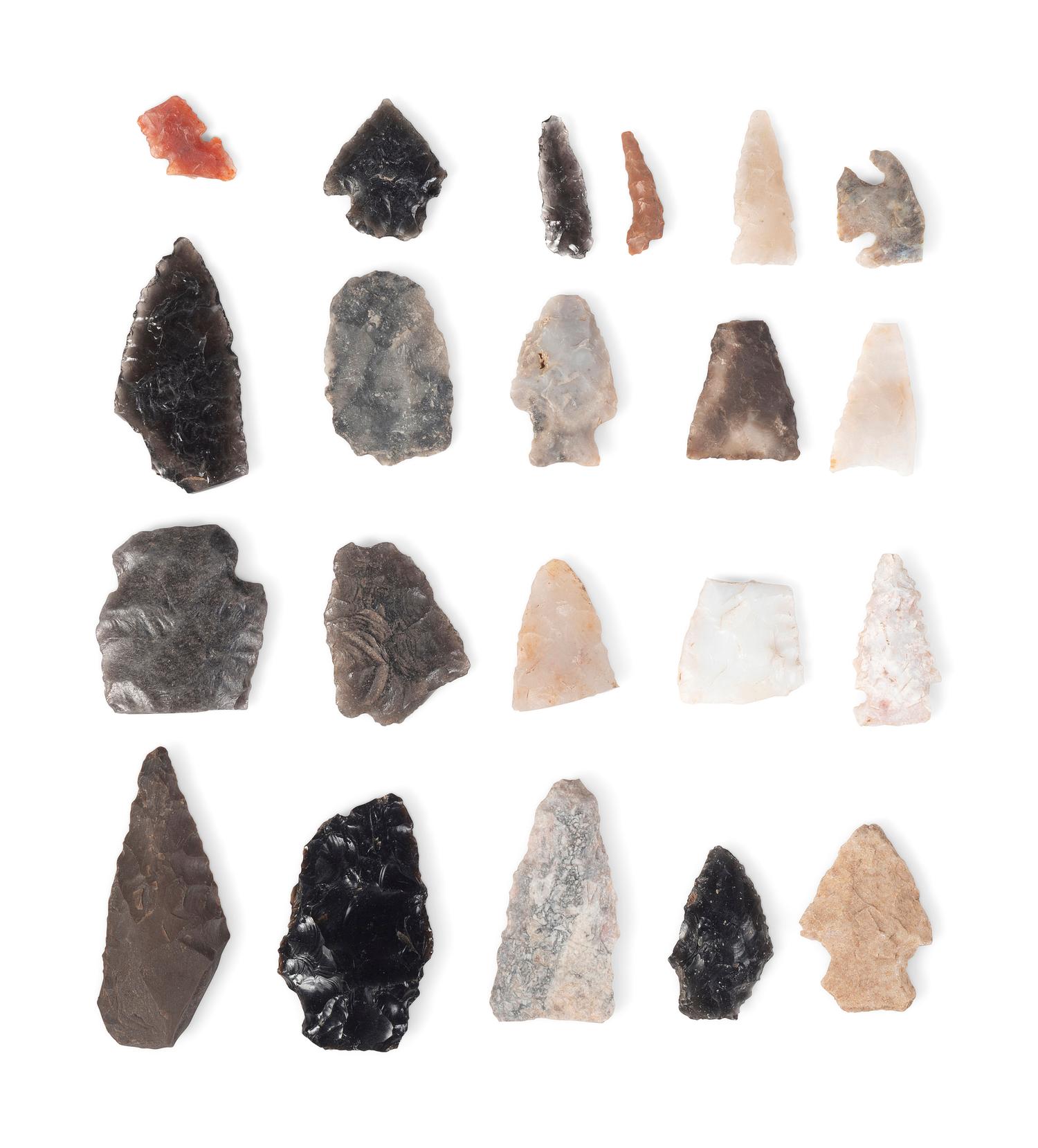 A Frame of San Lazaro Pueblo Point Fragments, From the Collection of Forrest Fenn