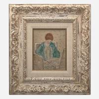 Frederick Carl Frieseke (American, 1874-1939) Lady Sewing