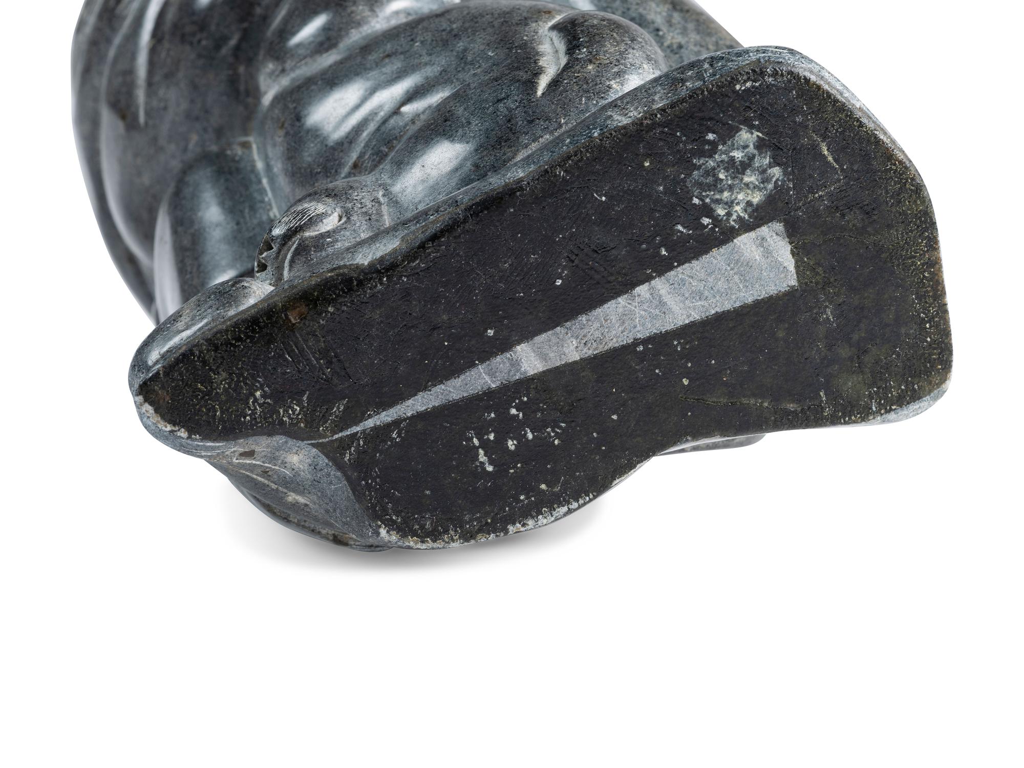 Inuit Soapstone Carving of Hunter and Seal