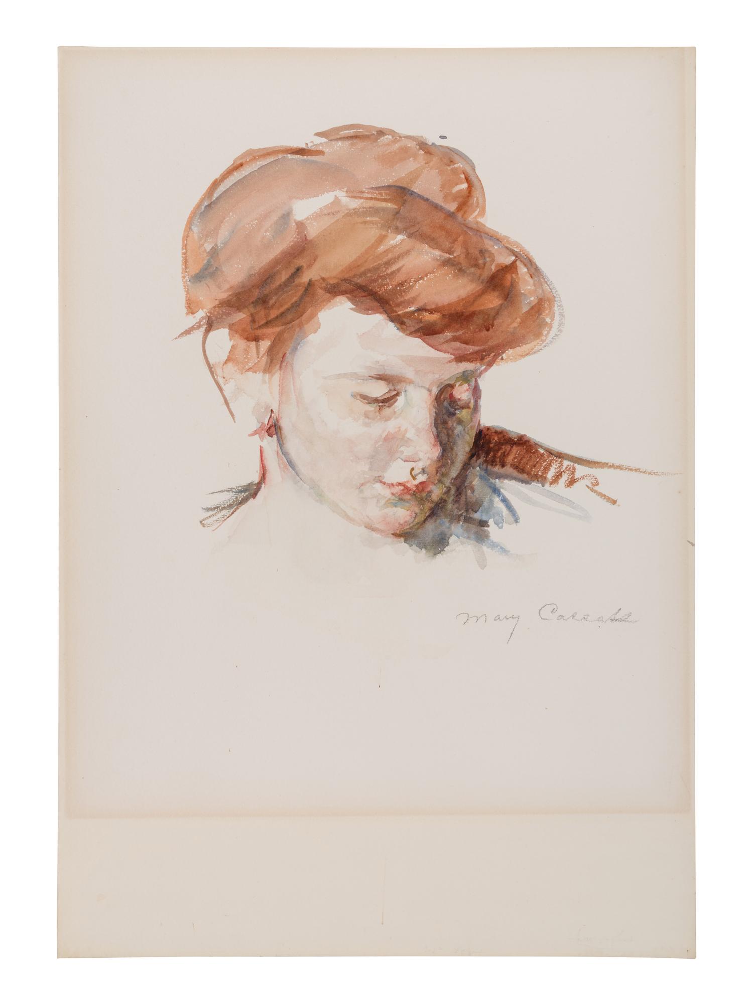 Sketch of Mother Jeanne's Head Looking Down (No. 3) , c. 1908