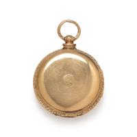 BRITISH, 18K YELLOW GOLD OPEN FACE POCKET WATCH