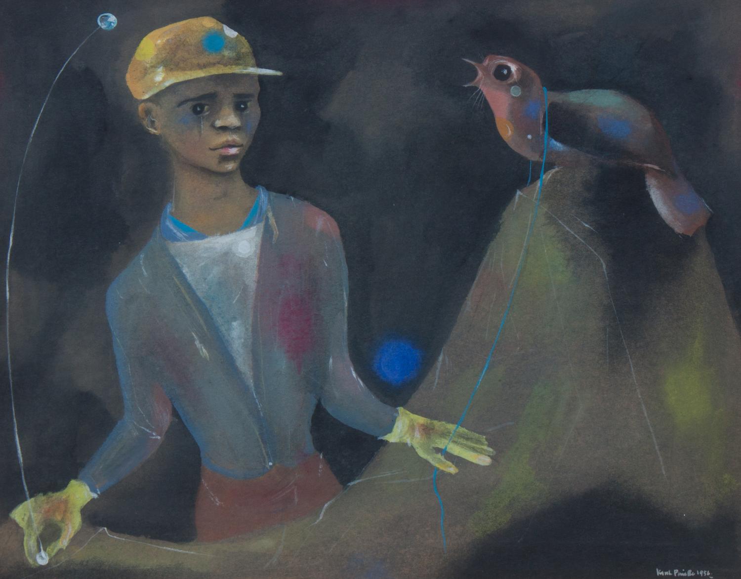 Karl Priebe, (Wisconsin, 1914-1976), Rehearsal for Suicide IV, 1956