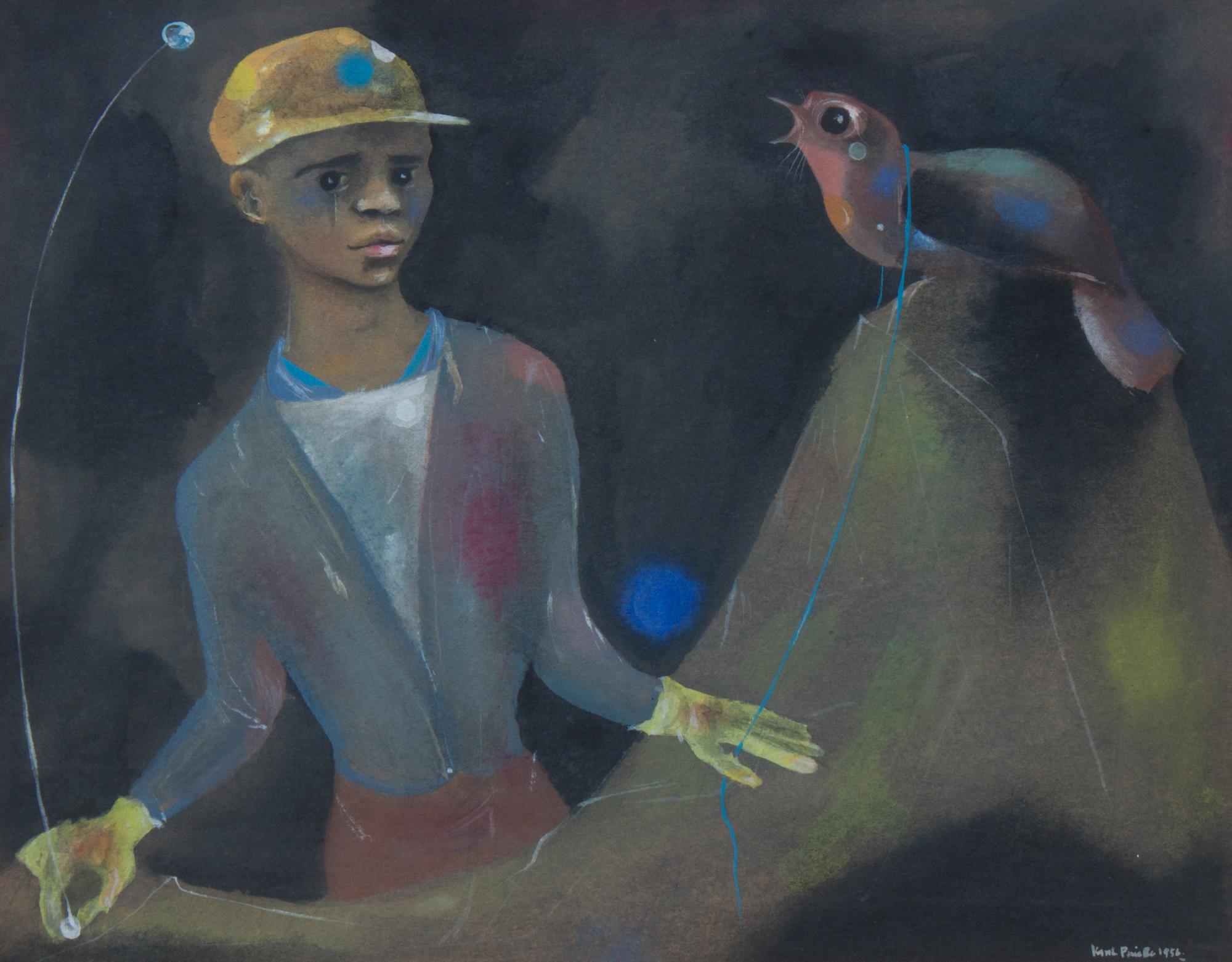Karl Priebe, (Wisconsin, 1914-1976), Rehearsal for Suicide IV, 1956