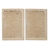 [American Newspapers] Bilingual Issue of the "Baton Rouge Gazette"