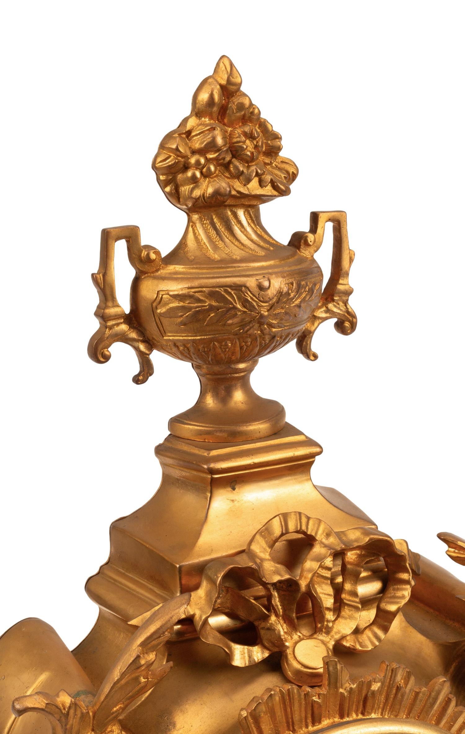 A French Gilt Bronze Rhinoceros Clock