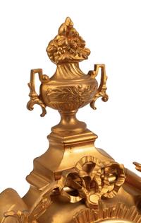 A French Gilt Bronze Rhinoceros Clock