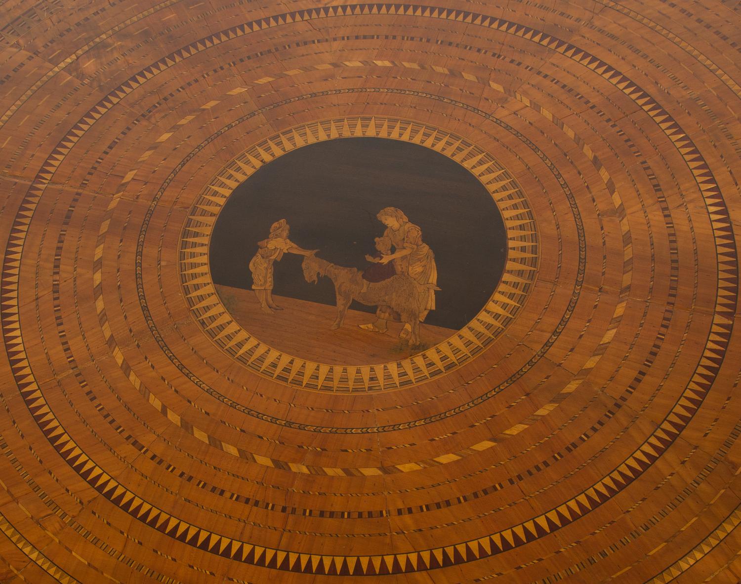 An Italian Parquetry and Marquetry Center Table
