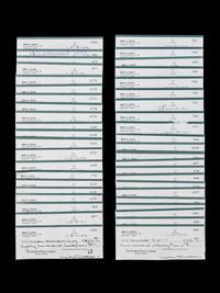 A Group of 50 Mike Ditka Signed Autograph Personal Checks From The Collection of Mike Ditka