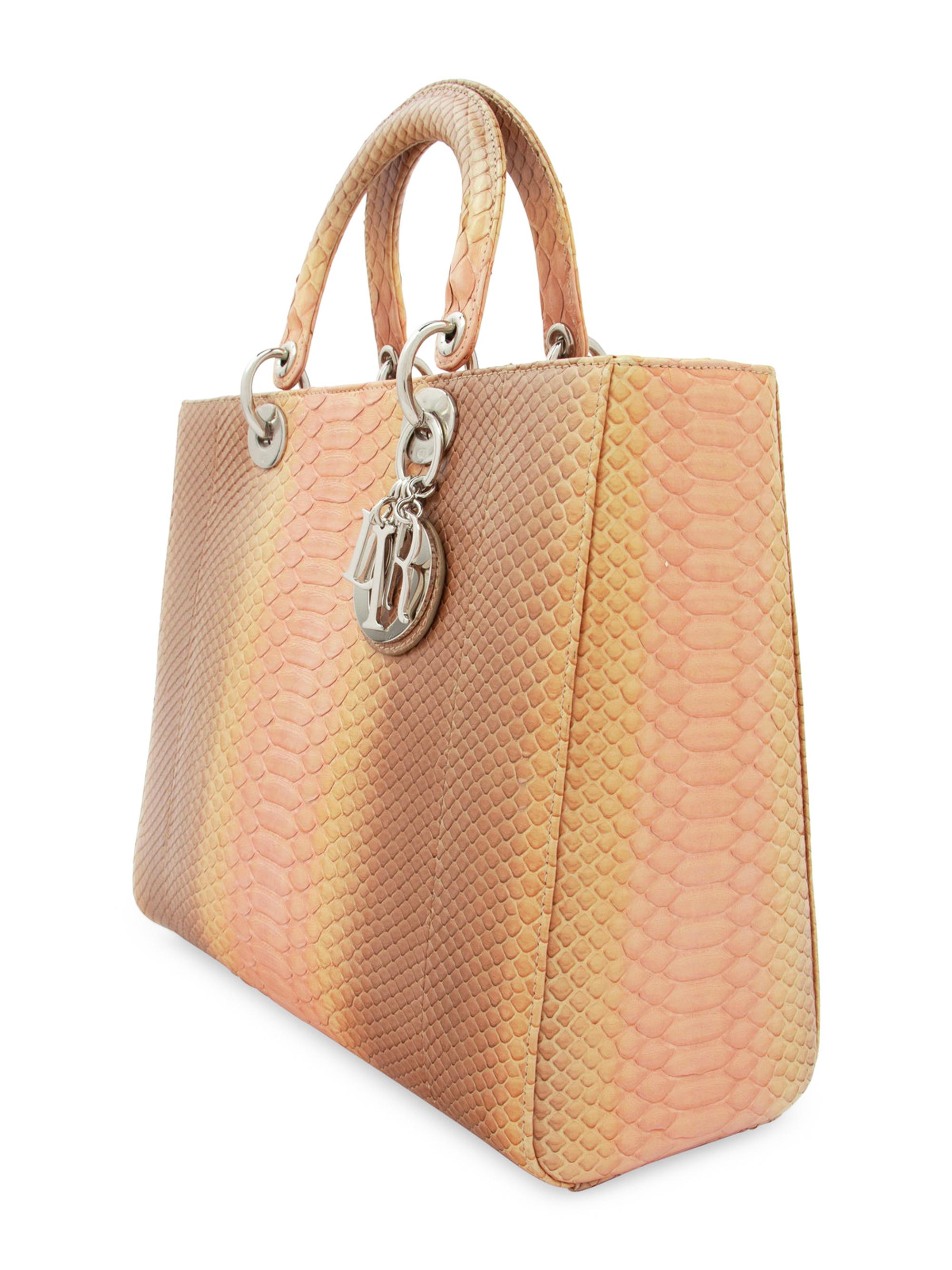 Christian Dior Multicolored Python Medium Lady Dior Bag, 2011