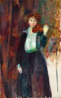 Girl with Violin, c. 1917