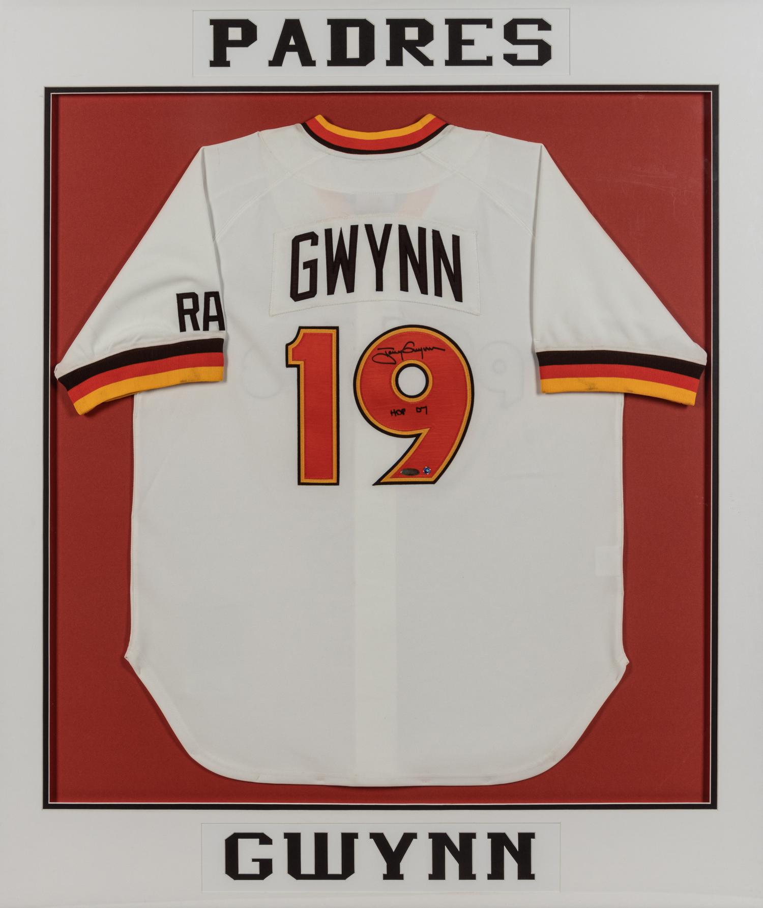 A Tony Gwynn San Diego Padres Signed Autograph Jersey Display (MLB Authenticated),