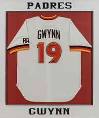 A Tony Gwynn San Diego Padres Signed Autograph Jersey Display (MLB Authenticated),