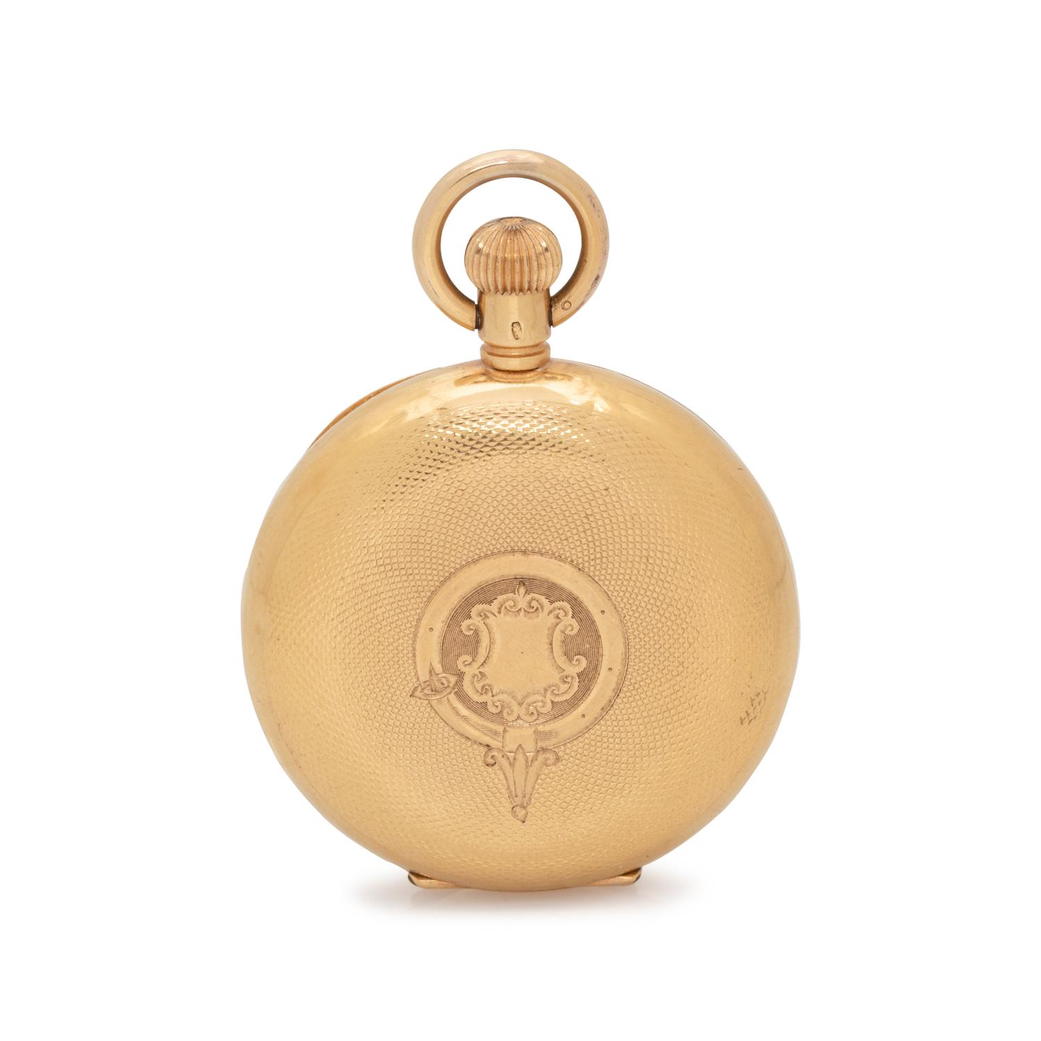 BEAUMONT, 18K YELLOW GOLD HUNTER CASE POCKET WATCH