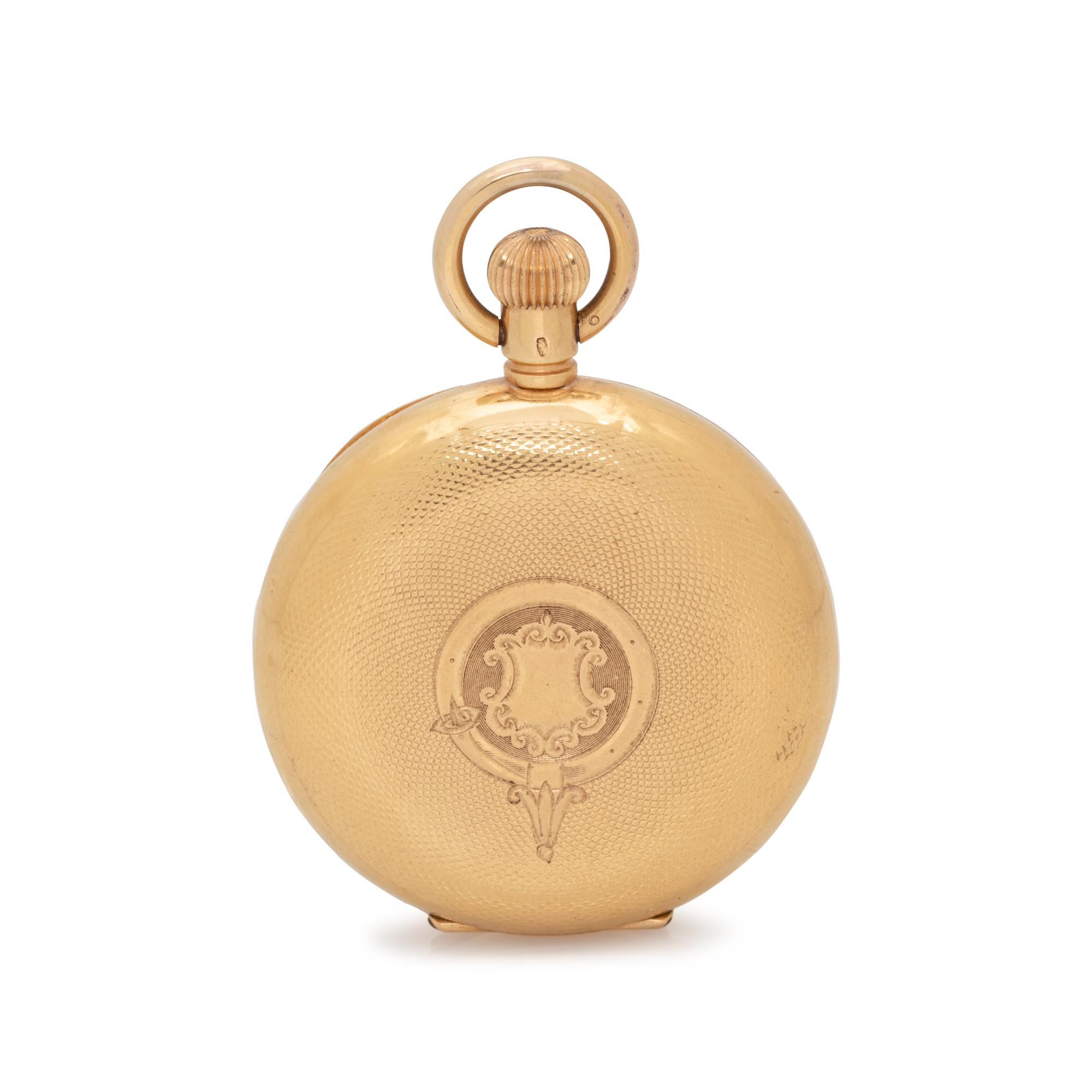 BEAUMONT, 18K YELLOW GOLD HUNTER CASE POCKET WATCH
