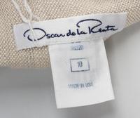 An Oscar de la Renta Tan Silk and Linen Pant Ensemble, Pant size 10, top M.