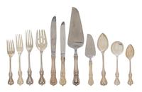 An American Flatware Service, Towle, Newbury, MA, 20th Century, in the Old Colonial pattern, comprising; 33 salad forks, 16 dessert spo
